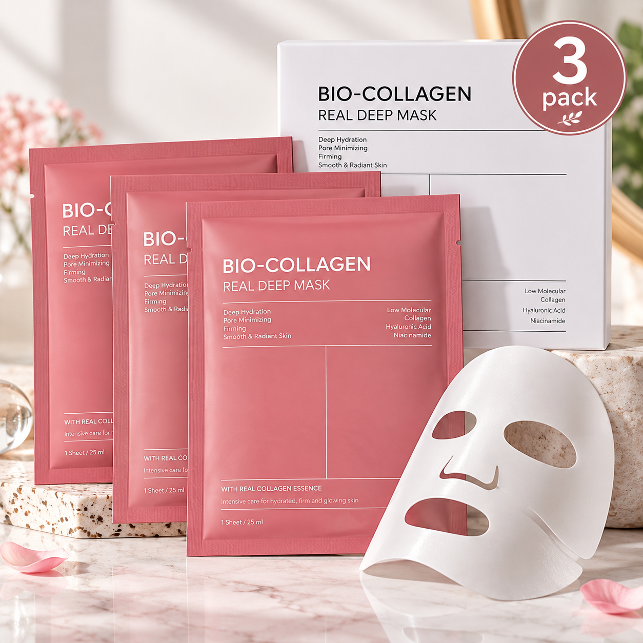 Bio-Collagen Face Mask – Pack of 3